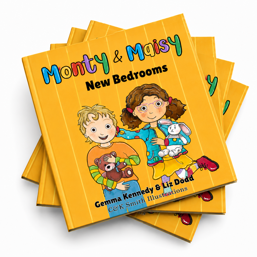Monty & Maisy New Bedrooms - children's book representing co-parenting and diversity - Family & Friends series - Stories Like Ours - Gemma Kennedy & Liz Dodd